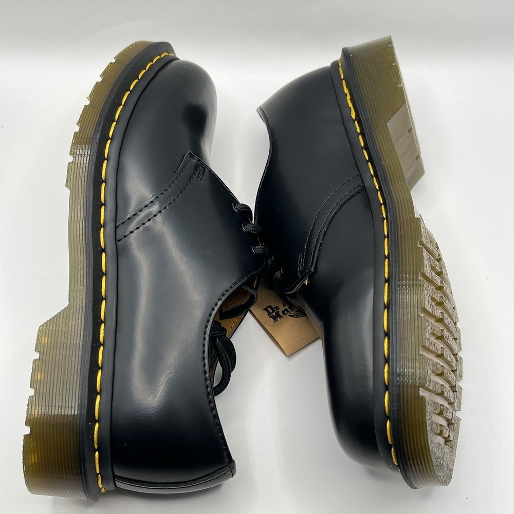 Dr. Martens 1461 Oxford 3-Eye Leather Derby Women's 7/ Men's 6 Black Smooth READ - Picture 5 of 14